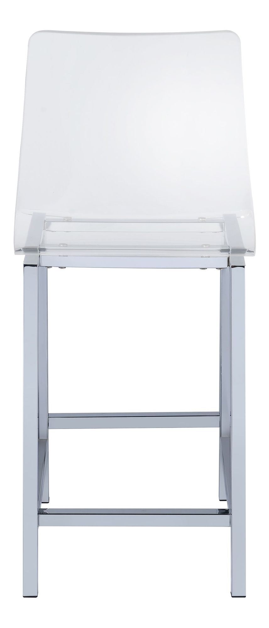 Juelia Acrylic Counter Stools with Chrome Legs