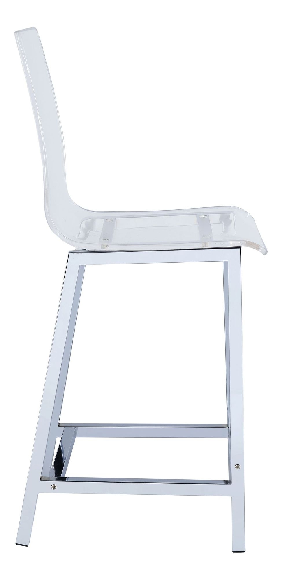 Juelia Acrylic Counter Stools with Chrome Legs