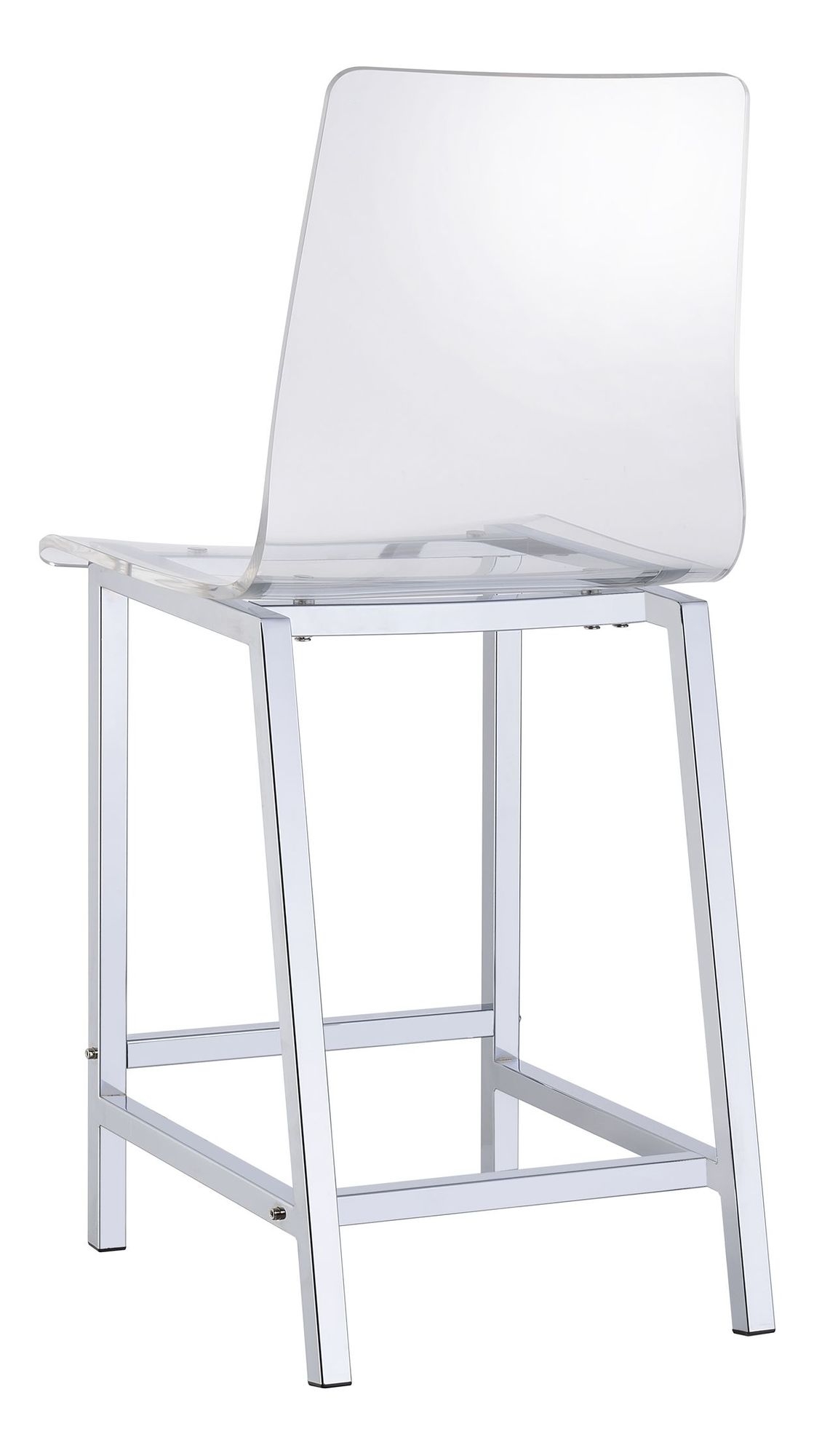 Juelia Acrylic Counter Stools with Chrome Legs