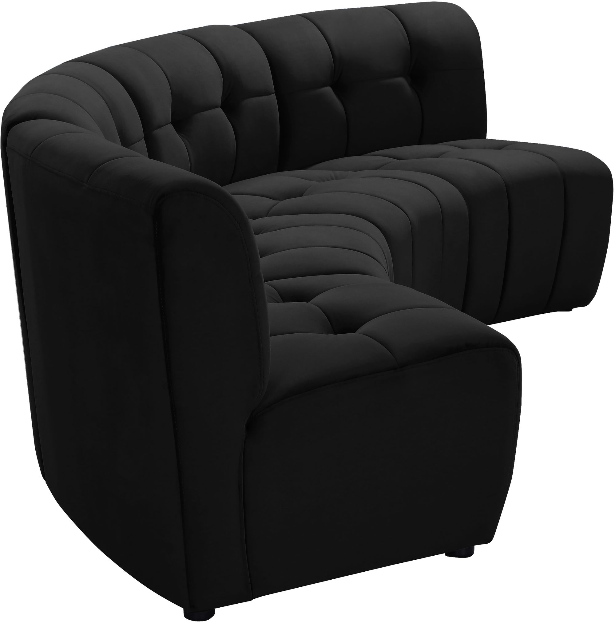 Limitless 123" 4-Piece Modular Velvet Sectional