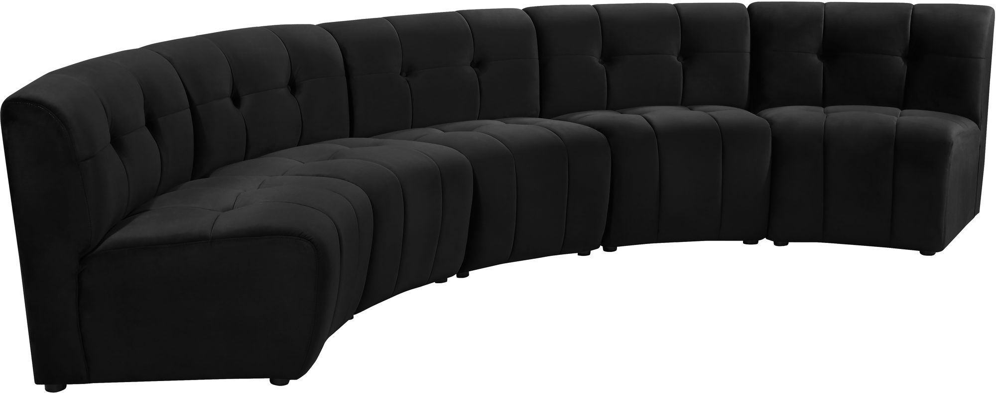 Limitless 145" 5-Piece Modular Velvet Sectional
