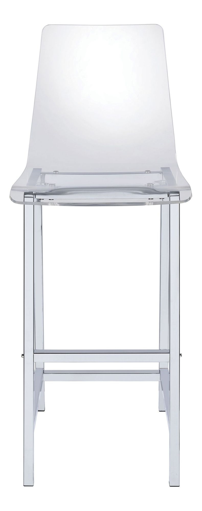 Juelia Acrylic Bar Stools with Chrome Legs