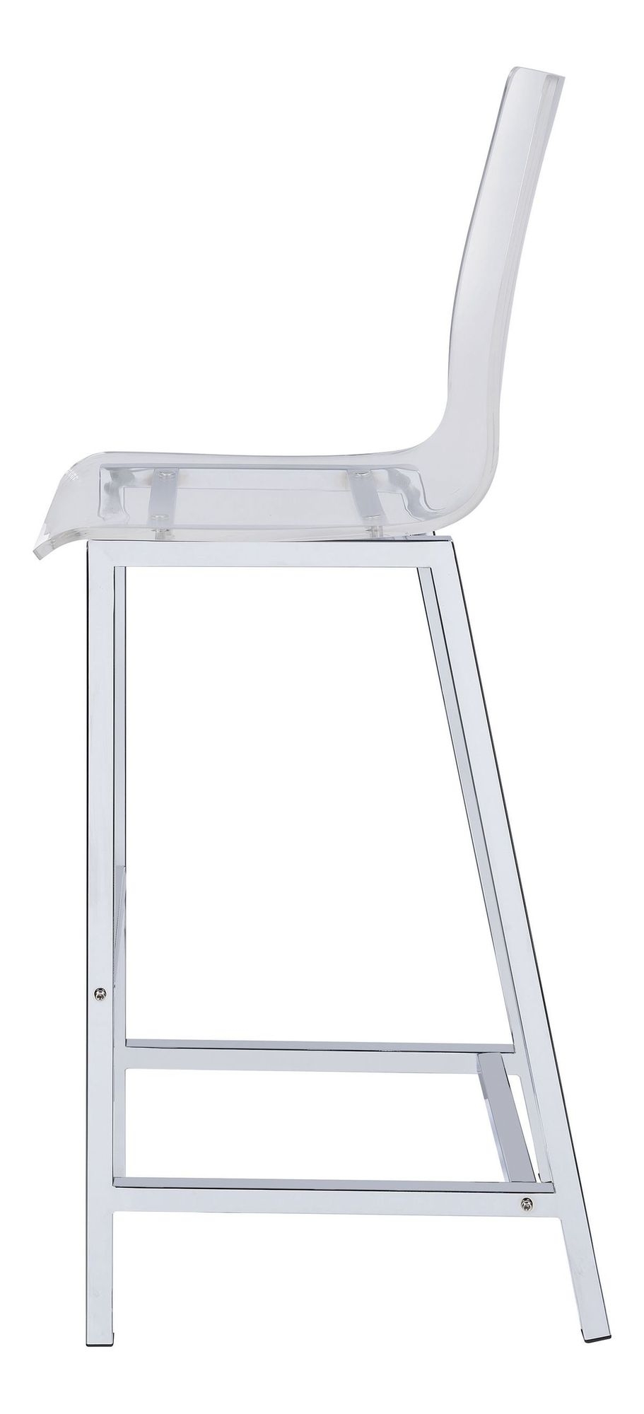 Juelia Acrylic Bar Stools with Chrome Legs