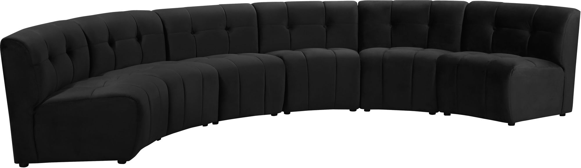 Limitless 161" 6-Piece Modular Velvet Sectional