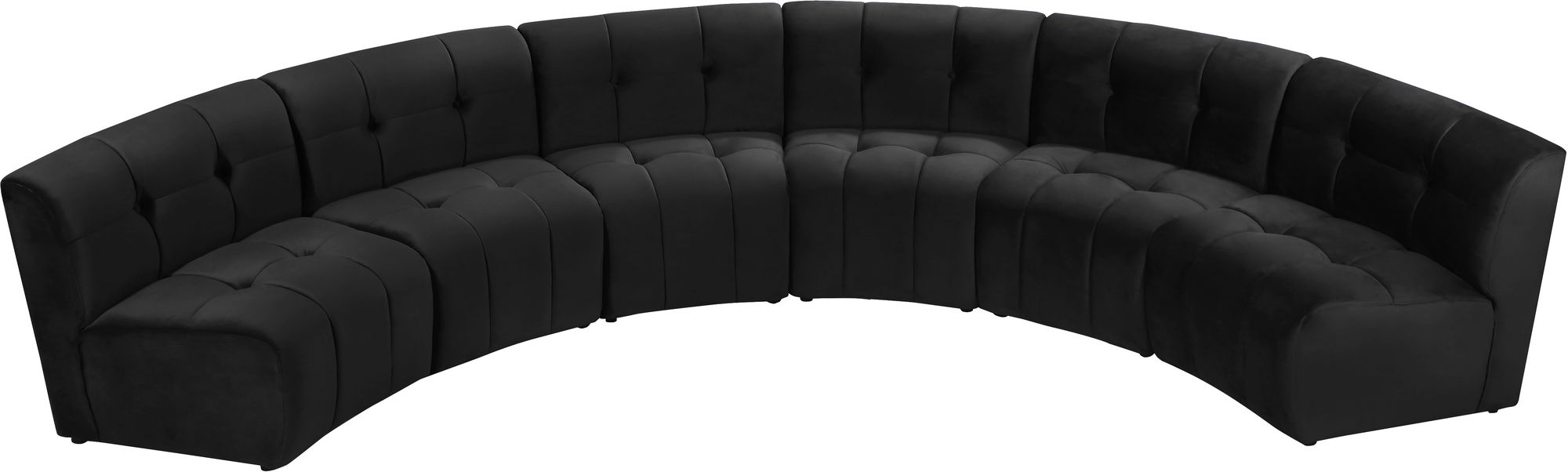 Limitless 161" 6-Piece Modular Velvet Sectional