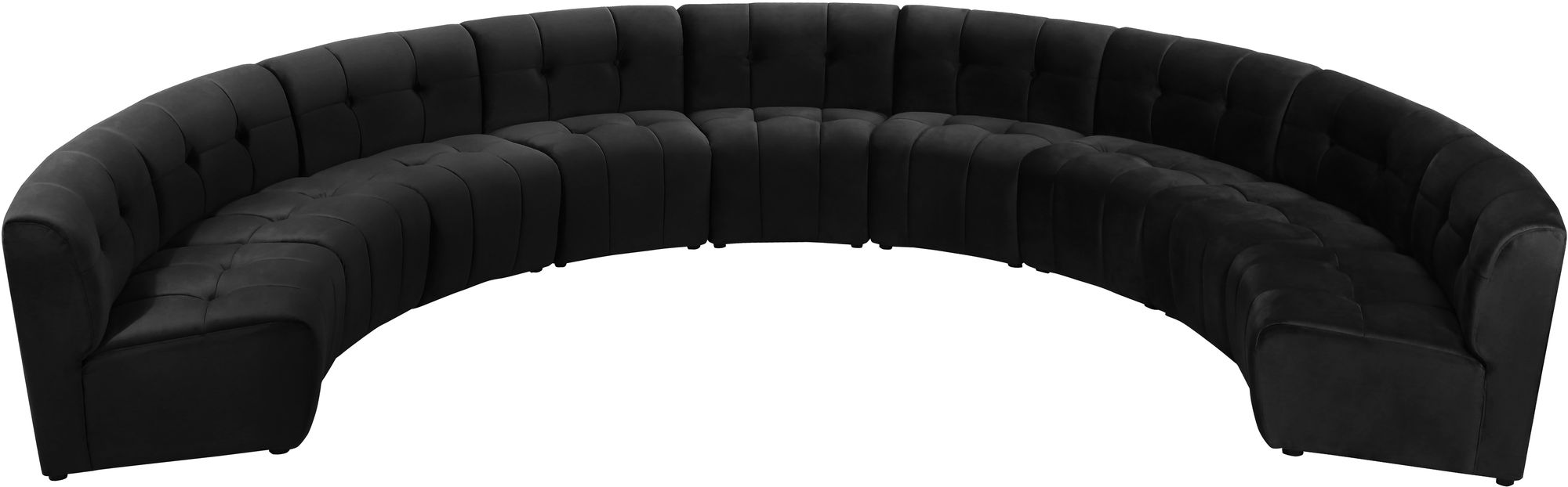 Limitless 173" 9-Piece Modular Velvet Sectional