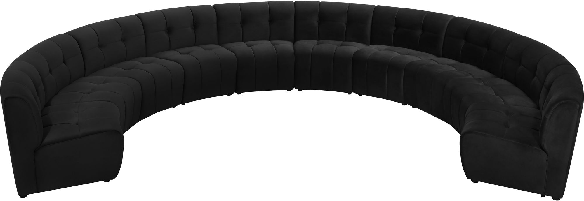 Limitless 173" 10-Piece Modular Velvet Sectional