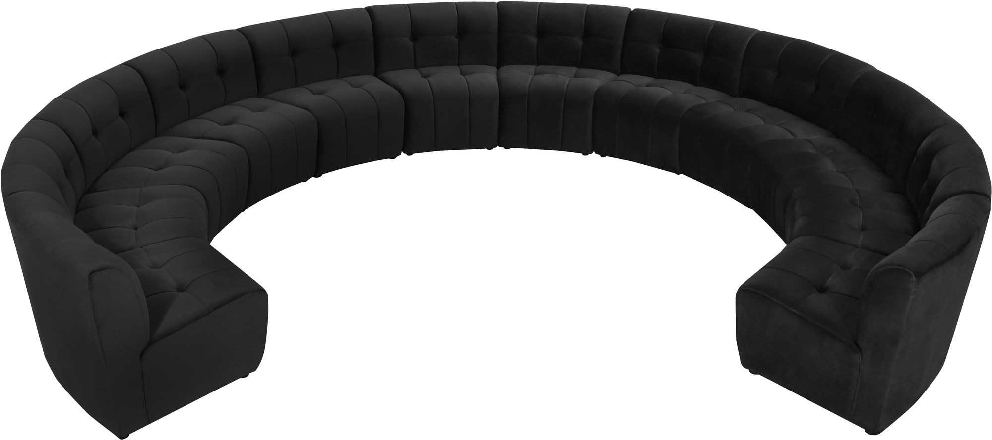 Limitless 173" 12-Piece Modular Velvet Sectional