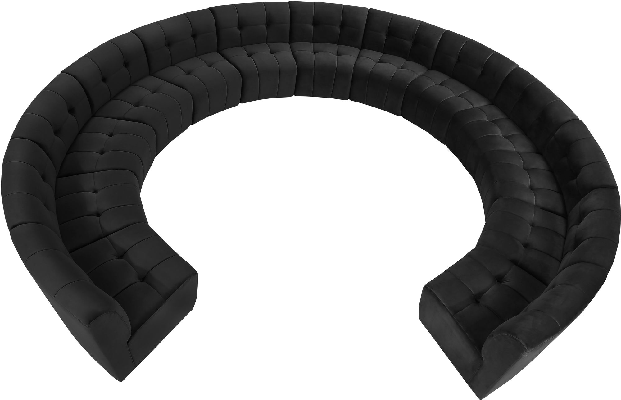 Limitless 173" 13-Piece Modular Velvet Sectional