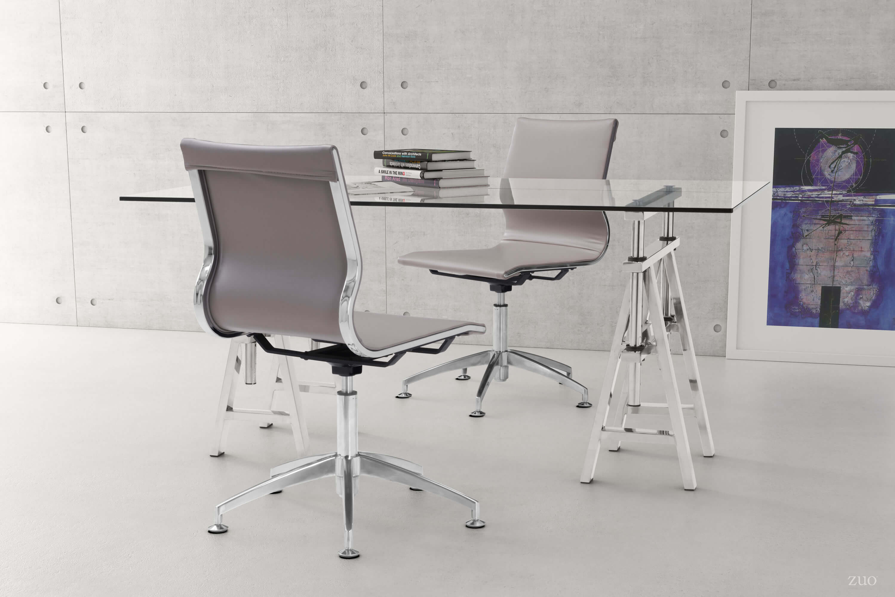 Glider Leatherette Conference Chair