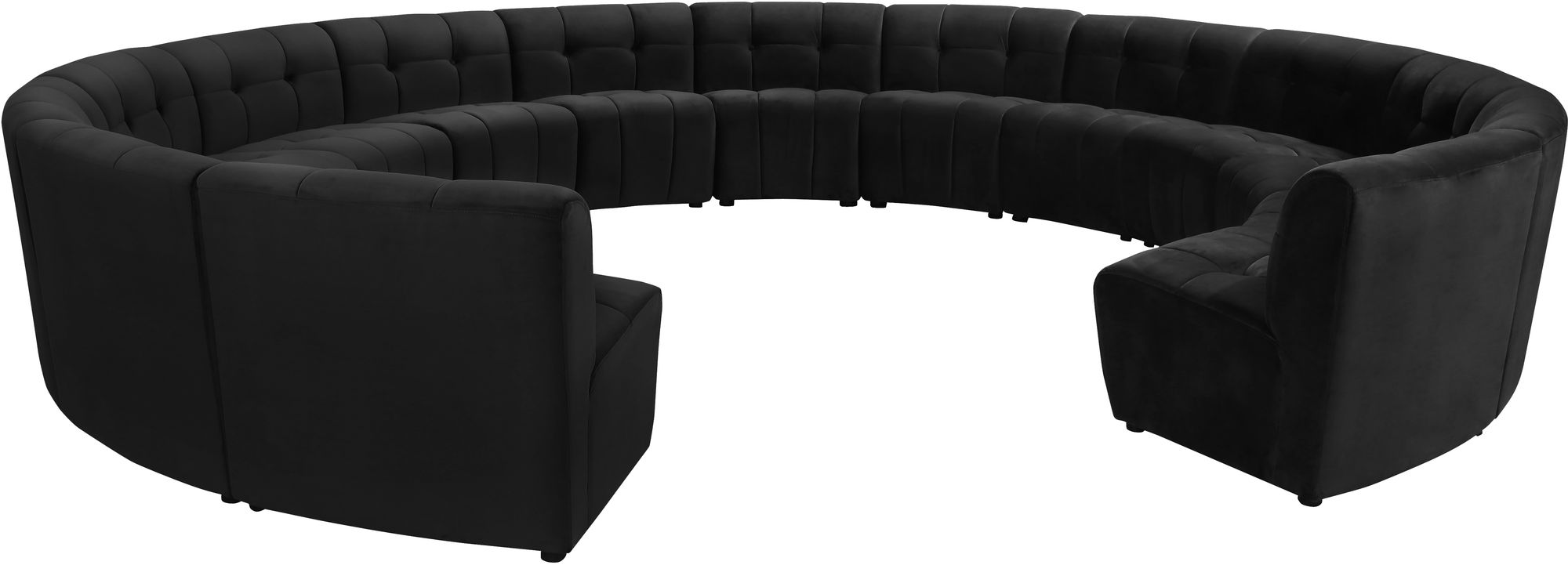 Limitless 173" 14-Piece Modular Velvet Sectional