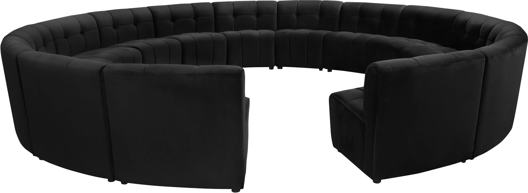 Limitless 173" 15-Piece Modular Velvet Sectional