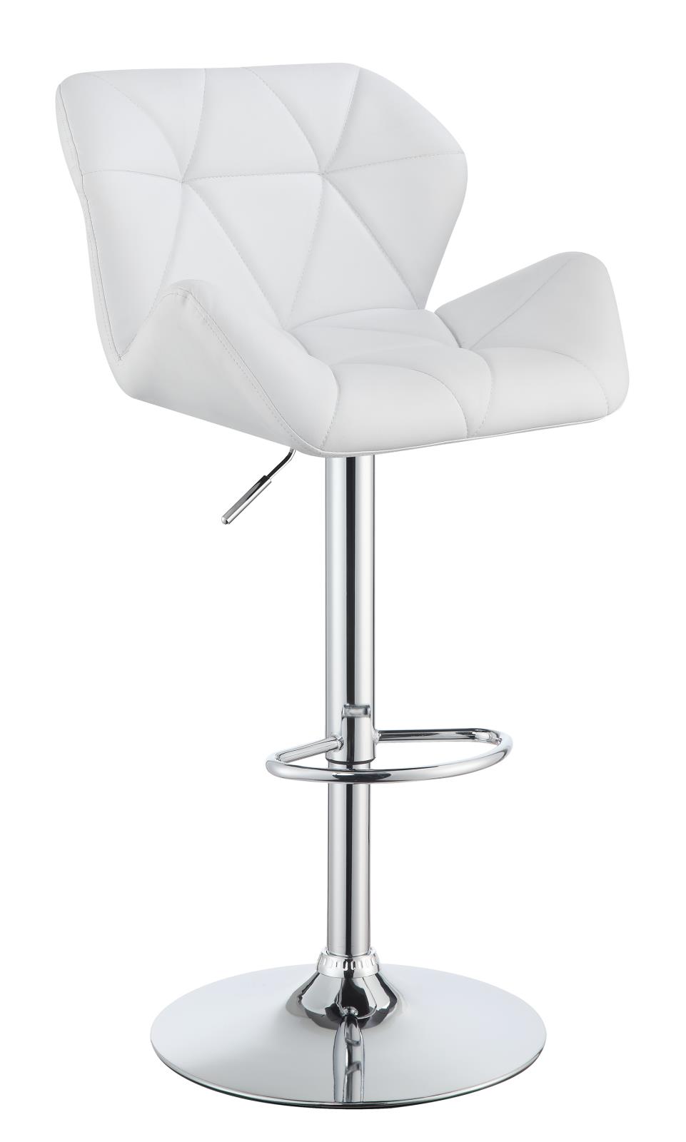 Berrington Adjustable Leatherette Bar Stools with Chrome Base