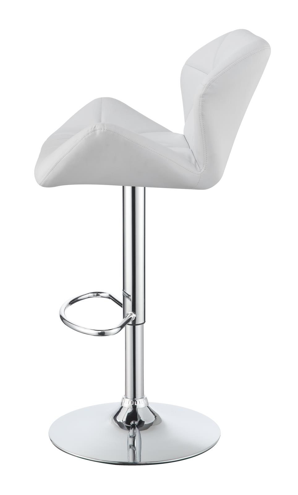 Berrington Adjustable Leatherette Bar Stools with Chrome Base