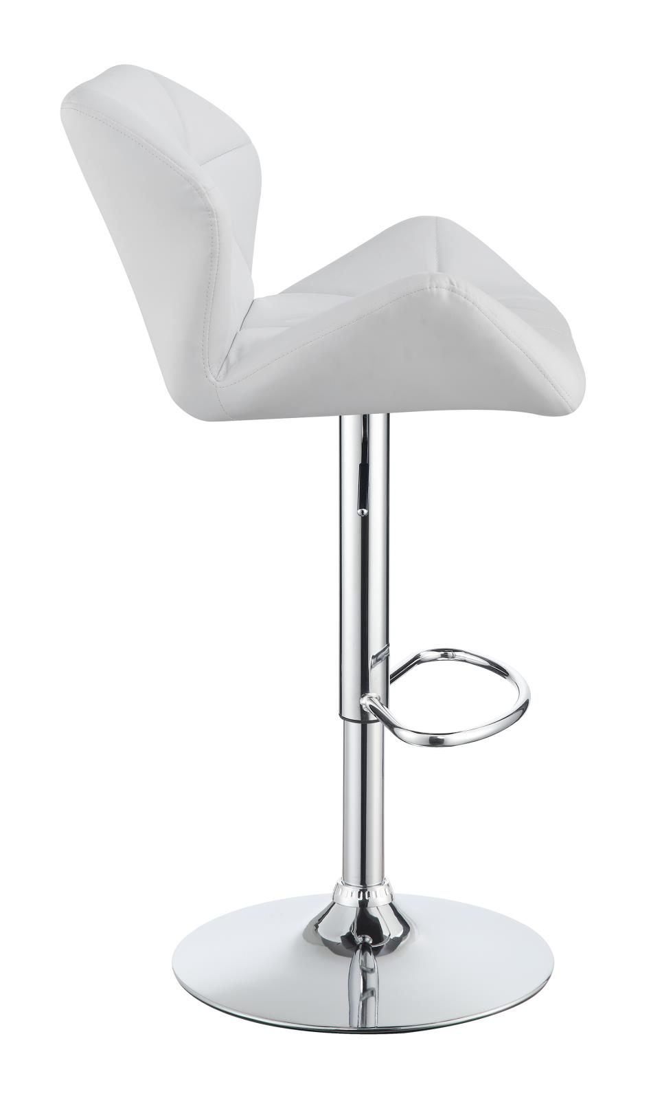 Berrington Adjustable Leatherette Bar Stools with Chrome Base