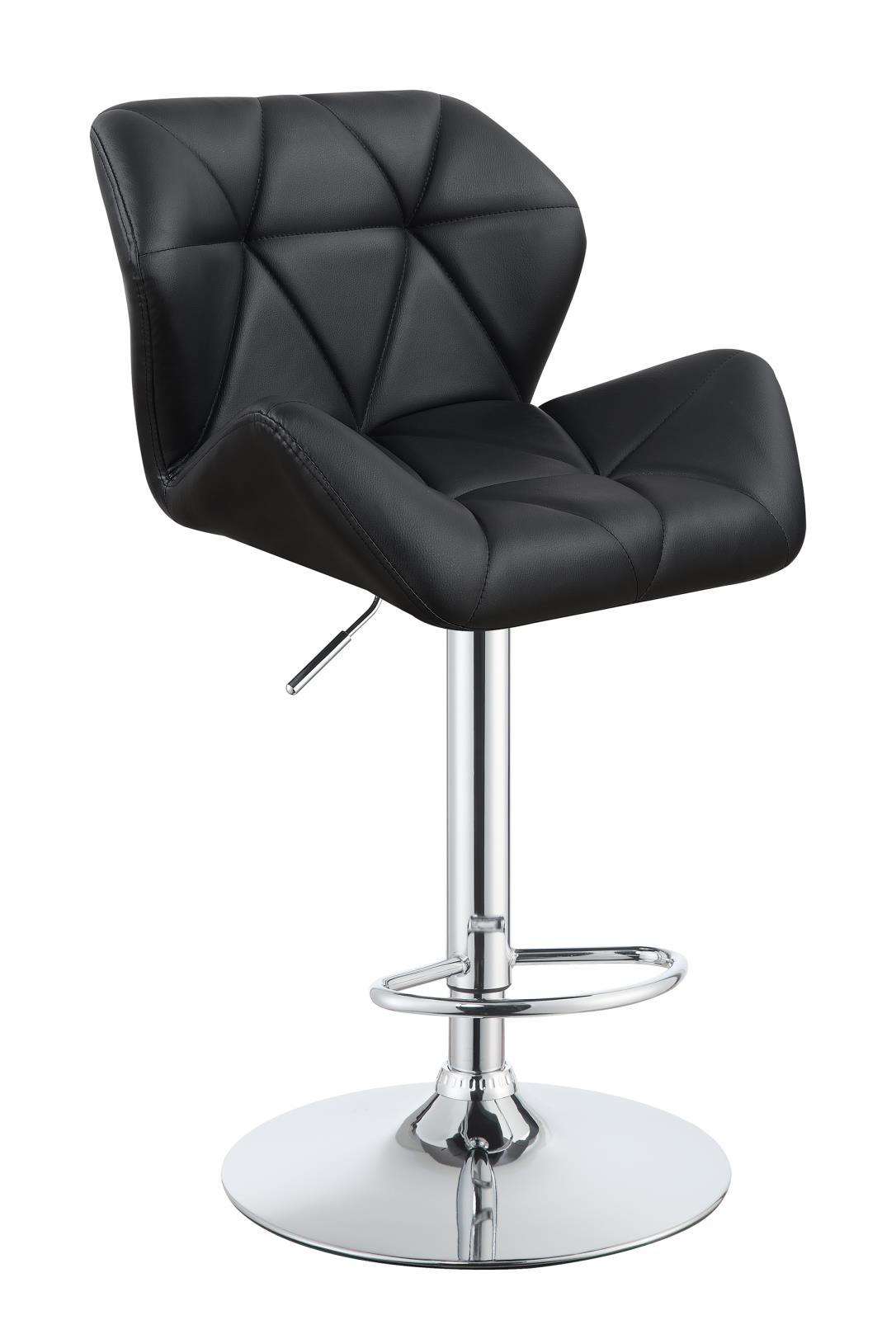 Berrington Adjustable Leatherette Bar Stools with Chrome Base