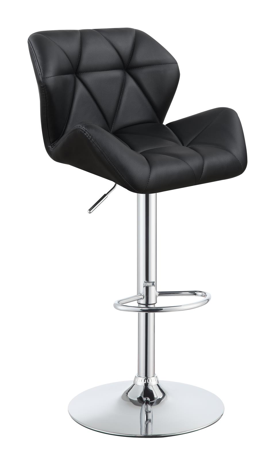 Berrington Adjustable Leatherette Bar Stools with Chrome Base