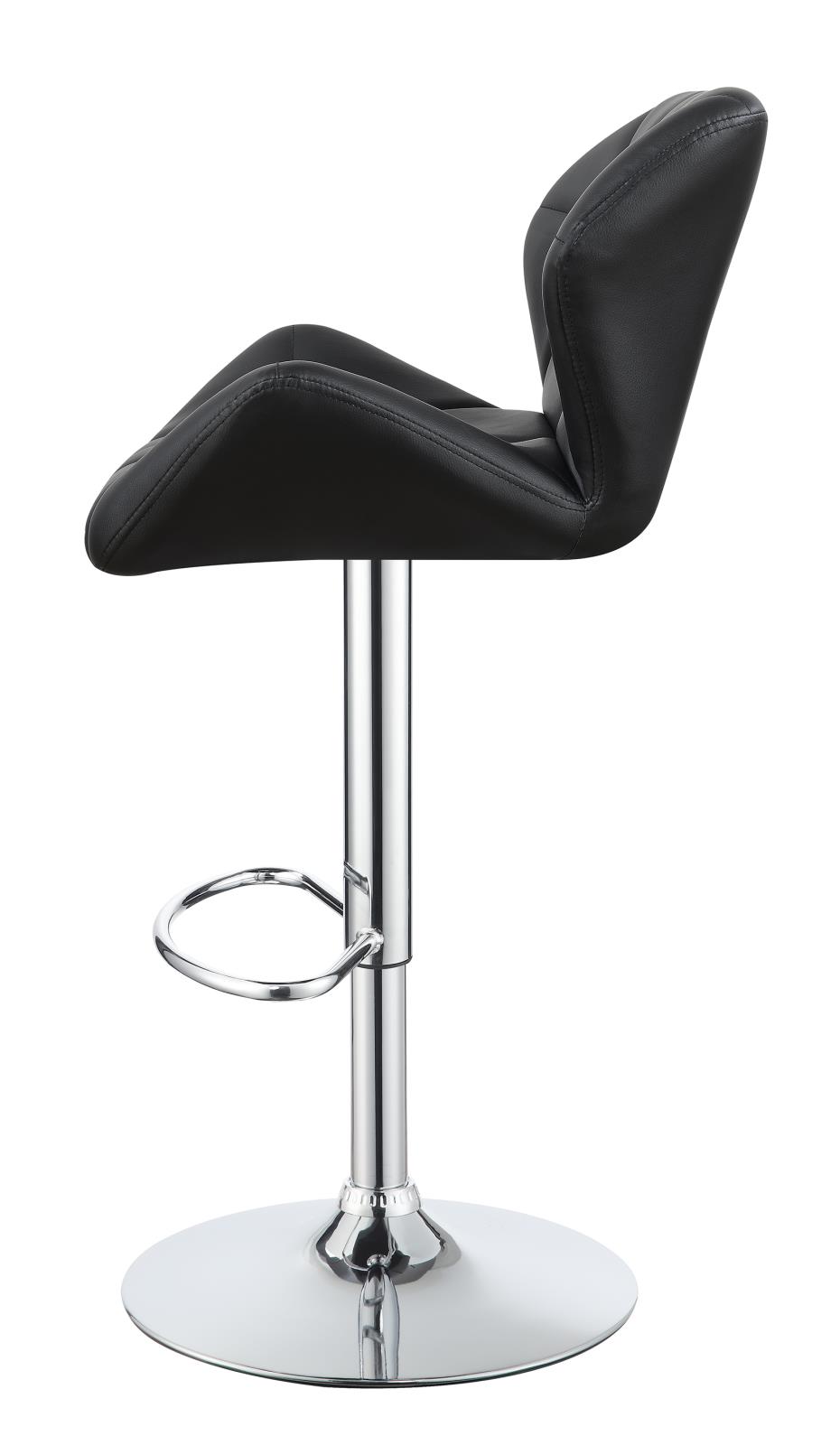 Berrington Adjustable Leatherette Bar Stools with Chrome Base