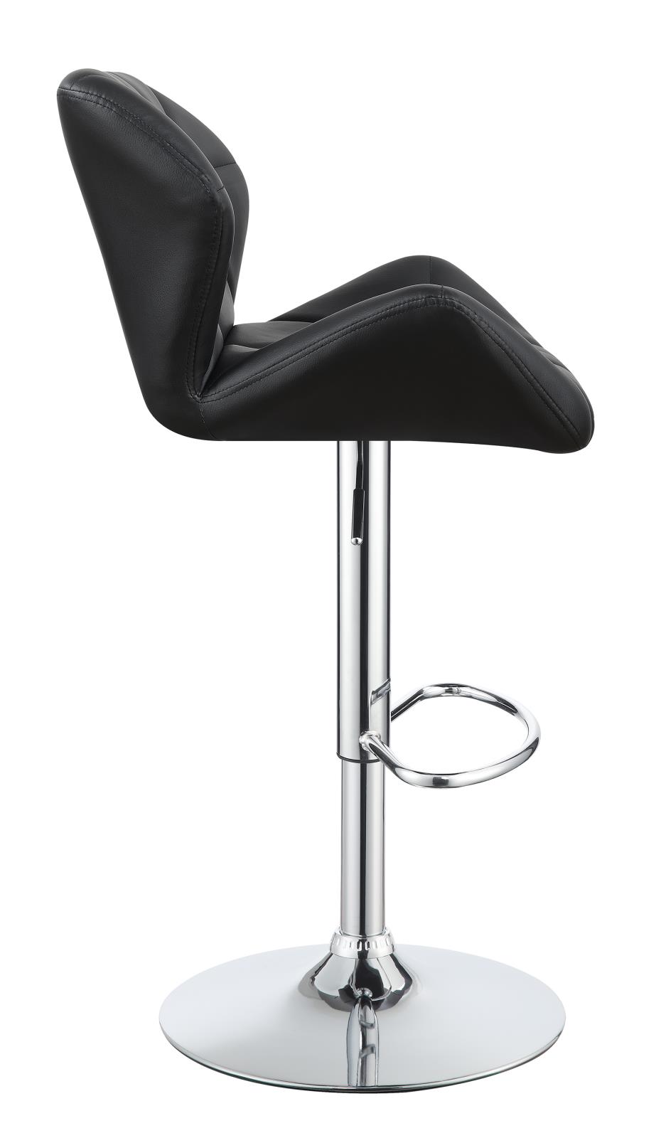 Berrington Adjustable Leatherette Bar Stools with Chrome Base