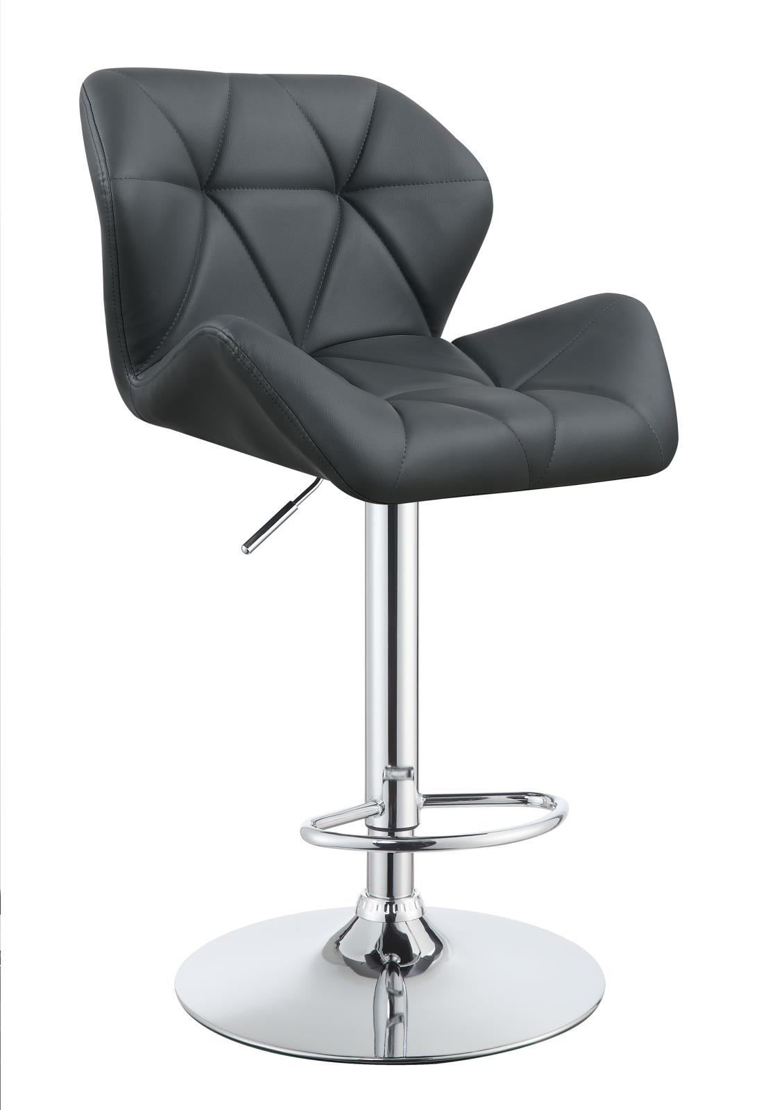 Berrington Adjustable Leatherette Bar Stools with Chrome Base
