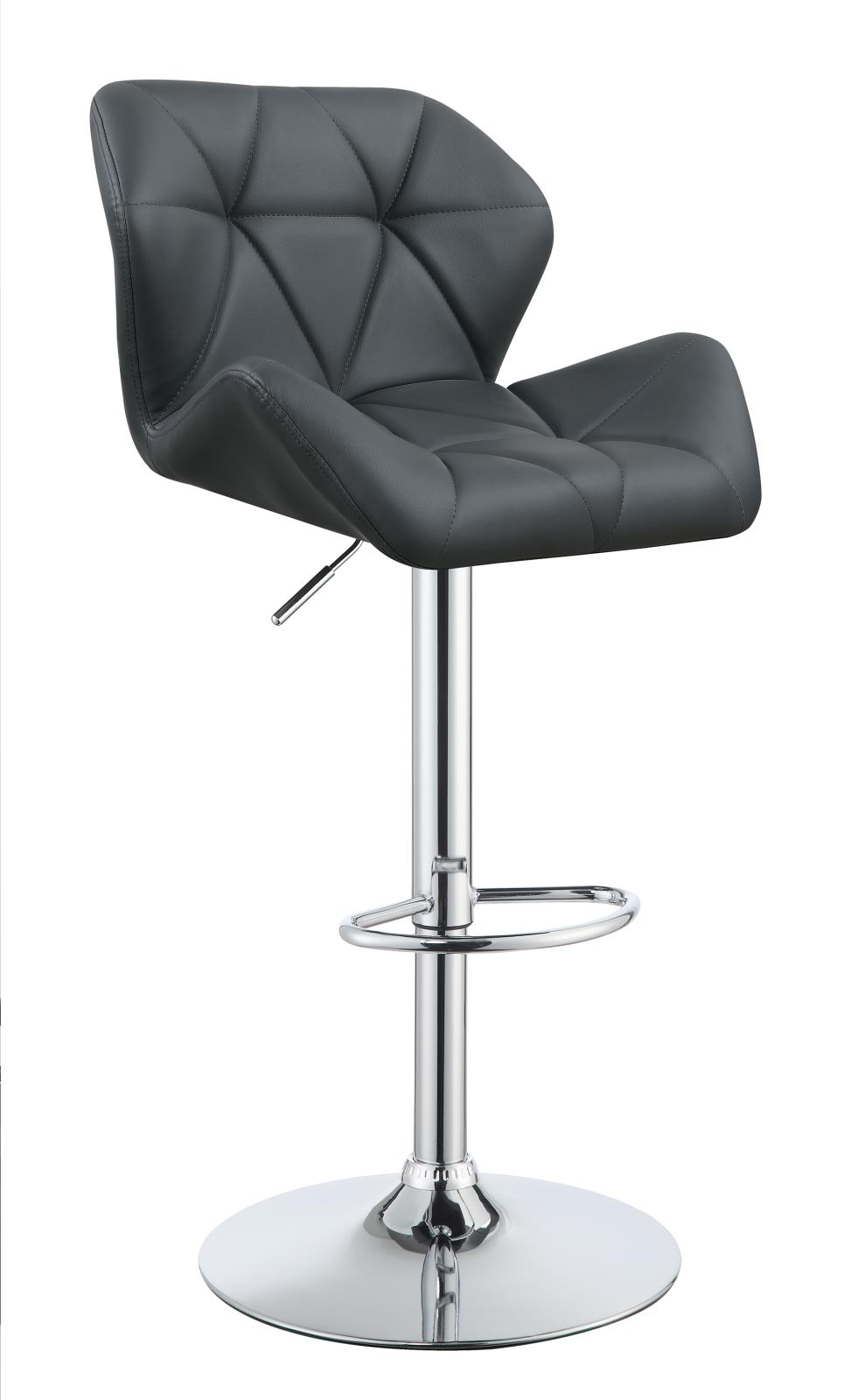 Berrington Adjustable Leatherette Bar Stools with Chrome Base