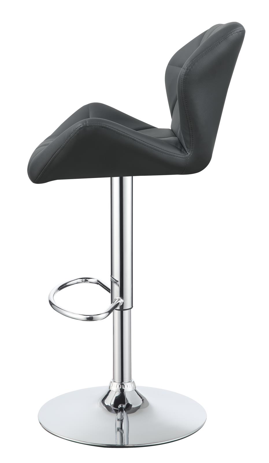 Berrington Adjustable Leatherette Bar Stools with Chrome Base
