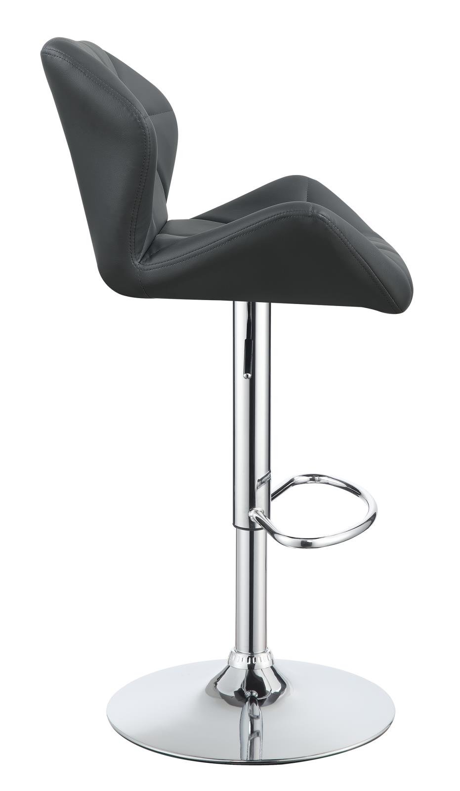 Berrington Adjustable Leatherette Bar Stools with Chrome Base
