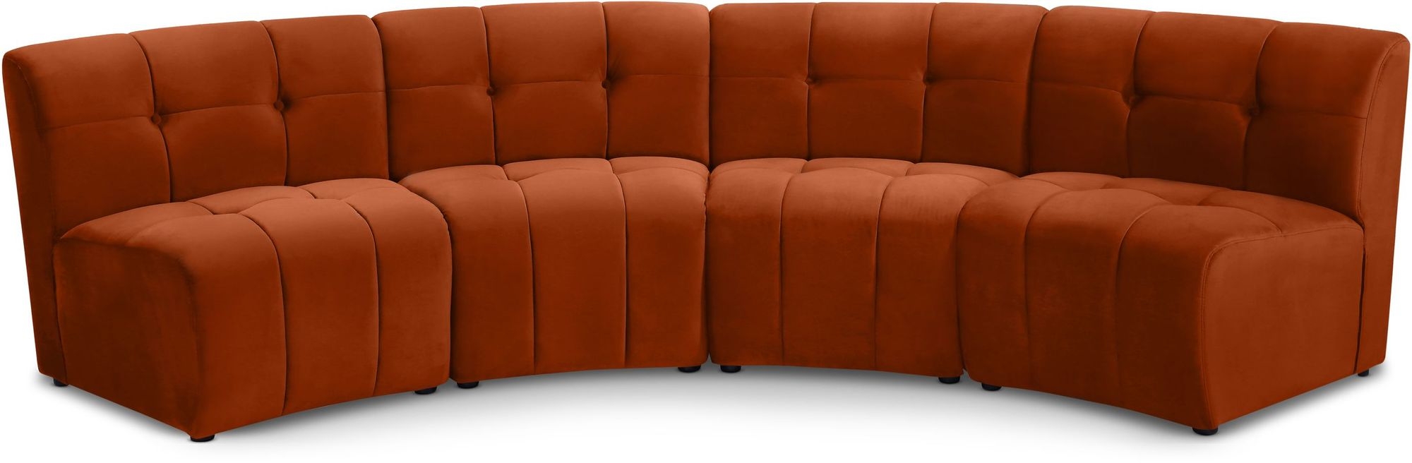 Limitless 145" 5-Piece Modular Velvet Sectional