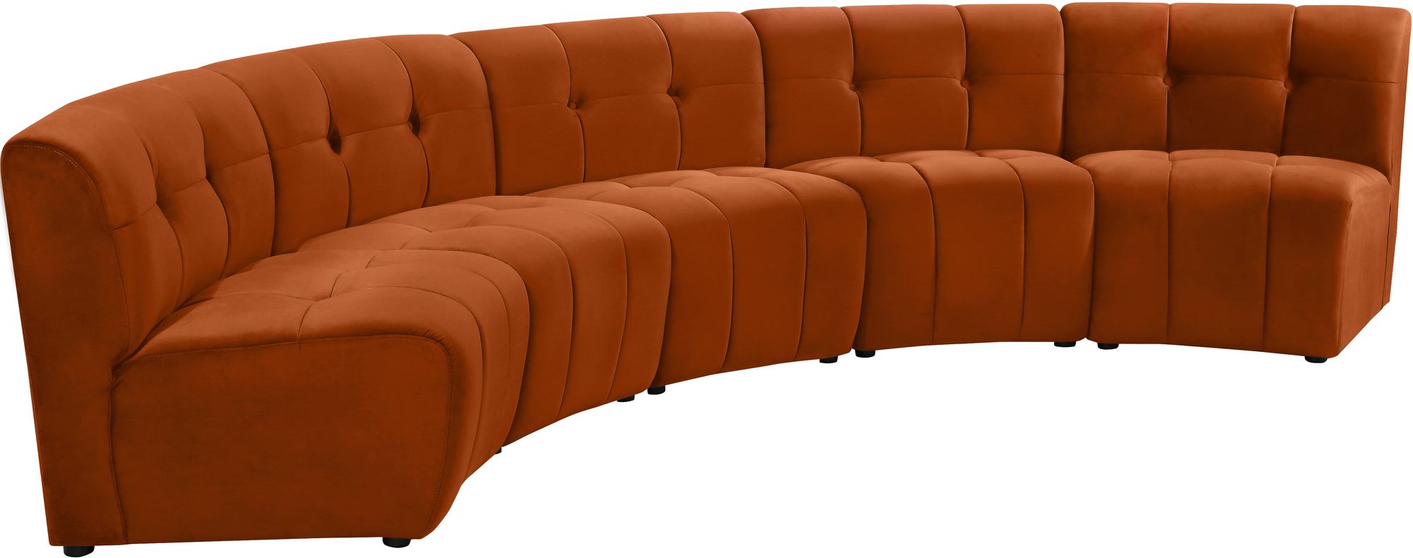 Limitless 145" 5-Piece Modular Velvet Sectional