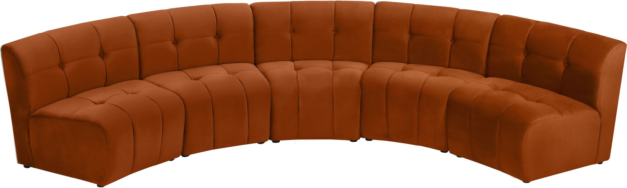 Limitless 145" 5-Piece Modular Velvet Sectional