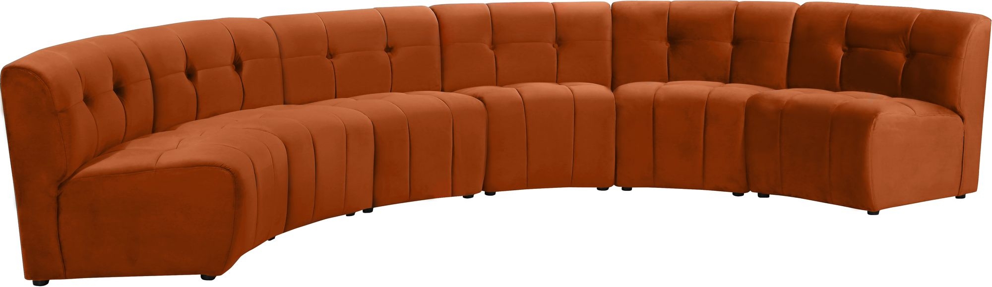 Limitless 161" 6-Piece Modular Velvet Sectional