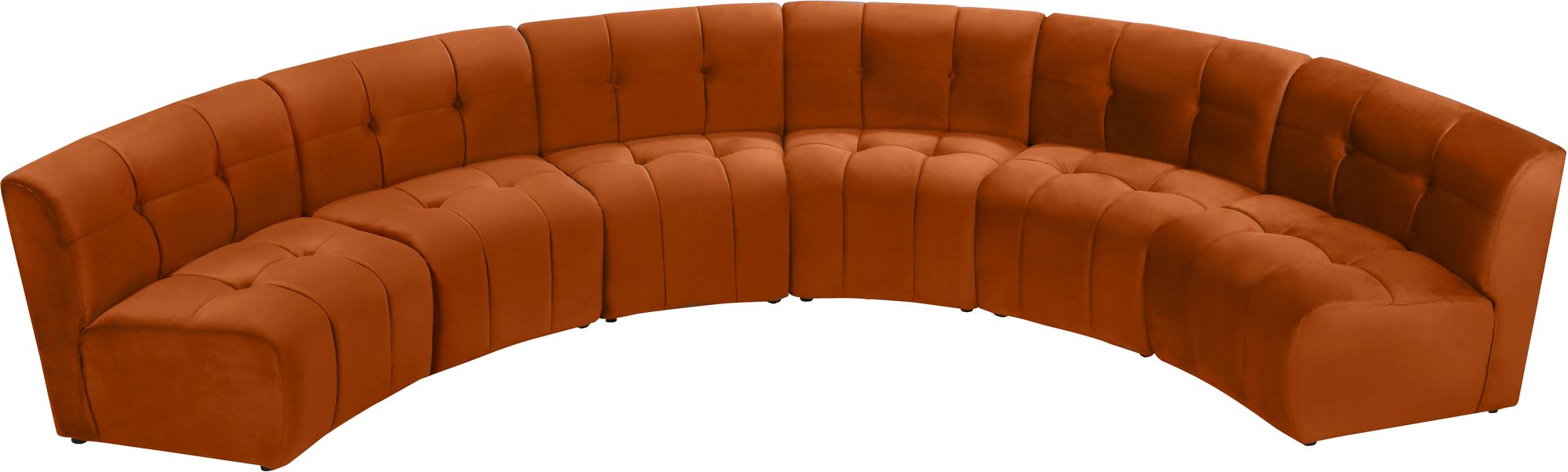 Limitless 161" 6-Piece Modular Velvet Sectional