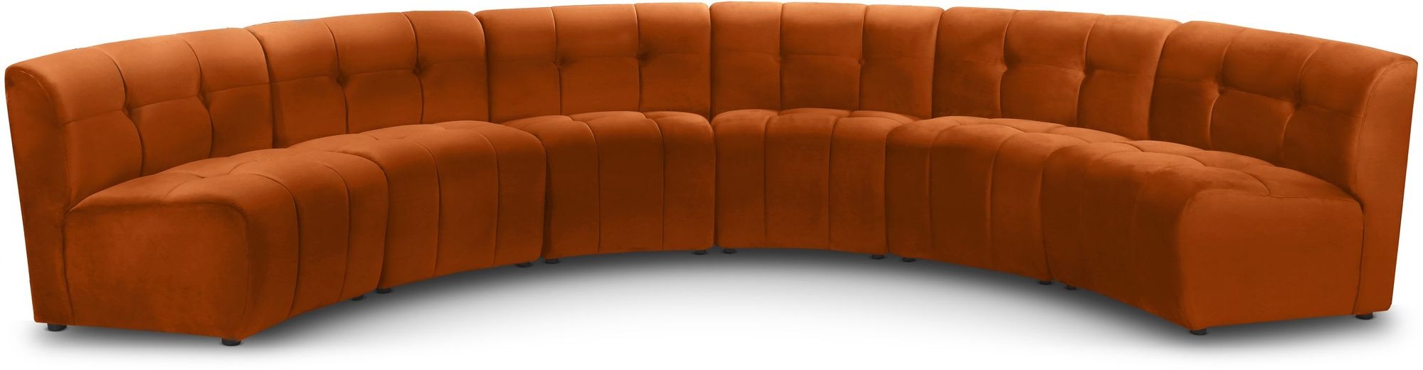 Limitless 161" 6-Piece Modular Velvet Sectional