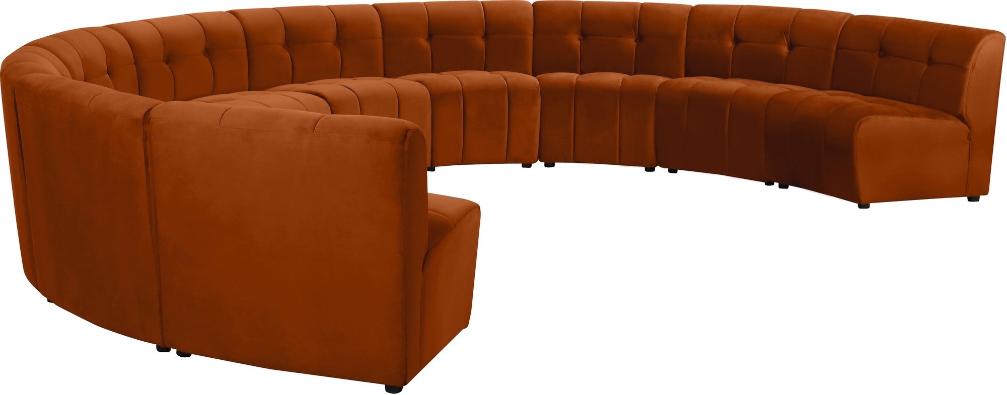 Limitless 173" 10-Piece Modular Velvet Sectional