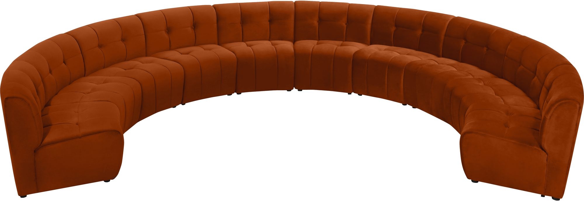 Limitless 173" 10-Piece Modular Velvet Sectional
