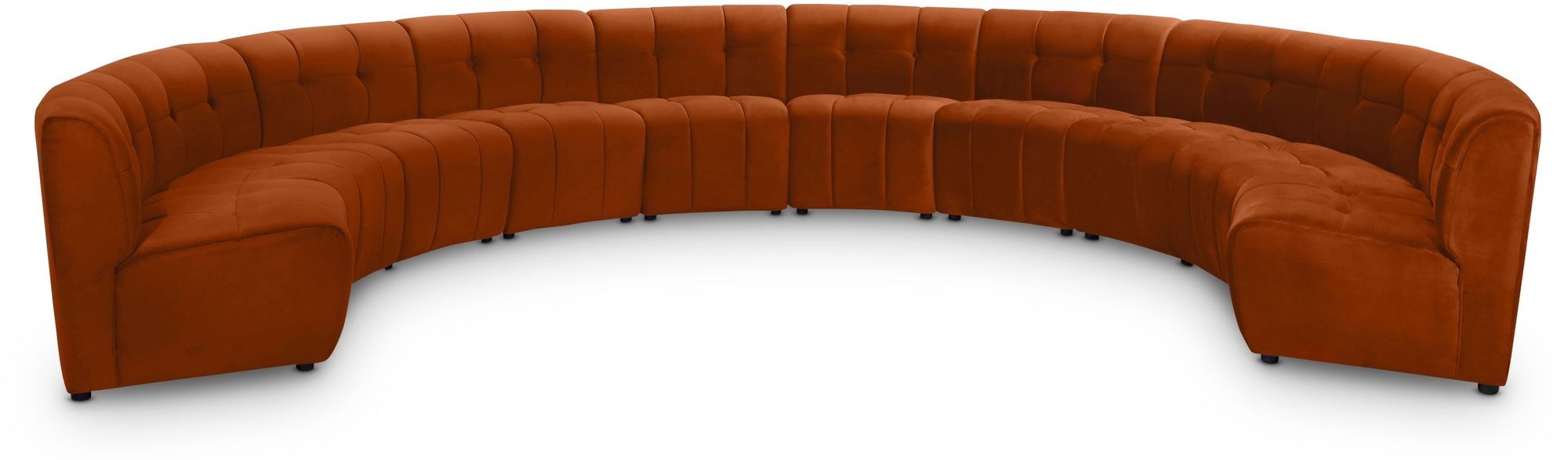 Limitless 173" 10-Piece Modular Velvet Sectional