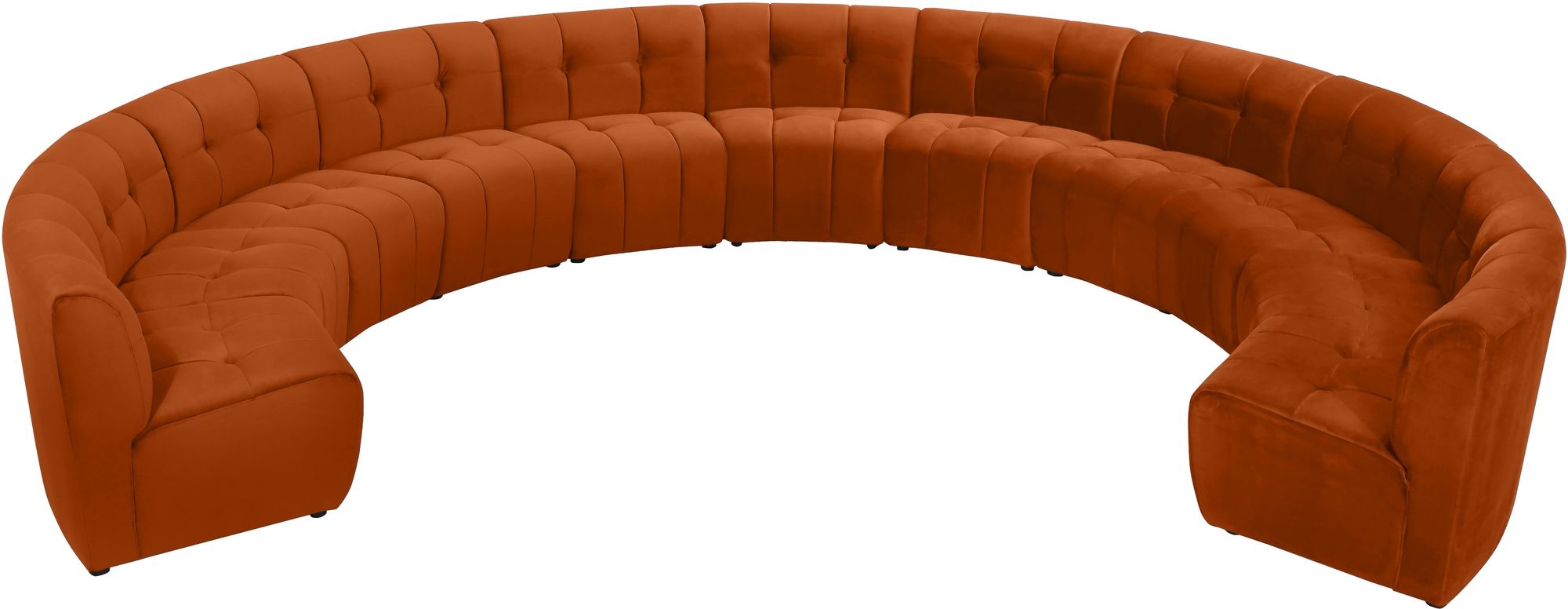 Limitless 173" 11-Piece Modular Velvet Sectional