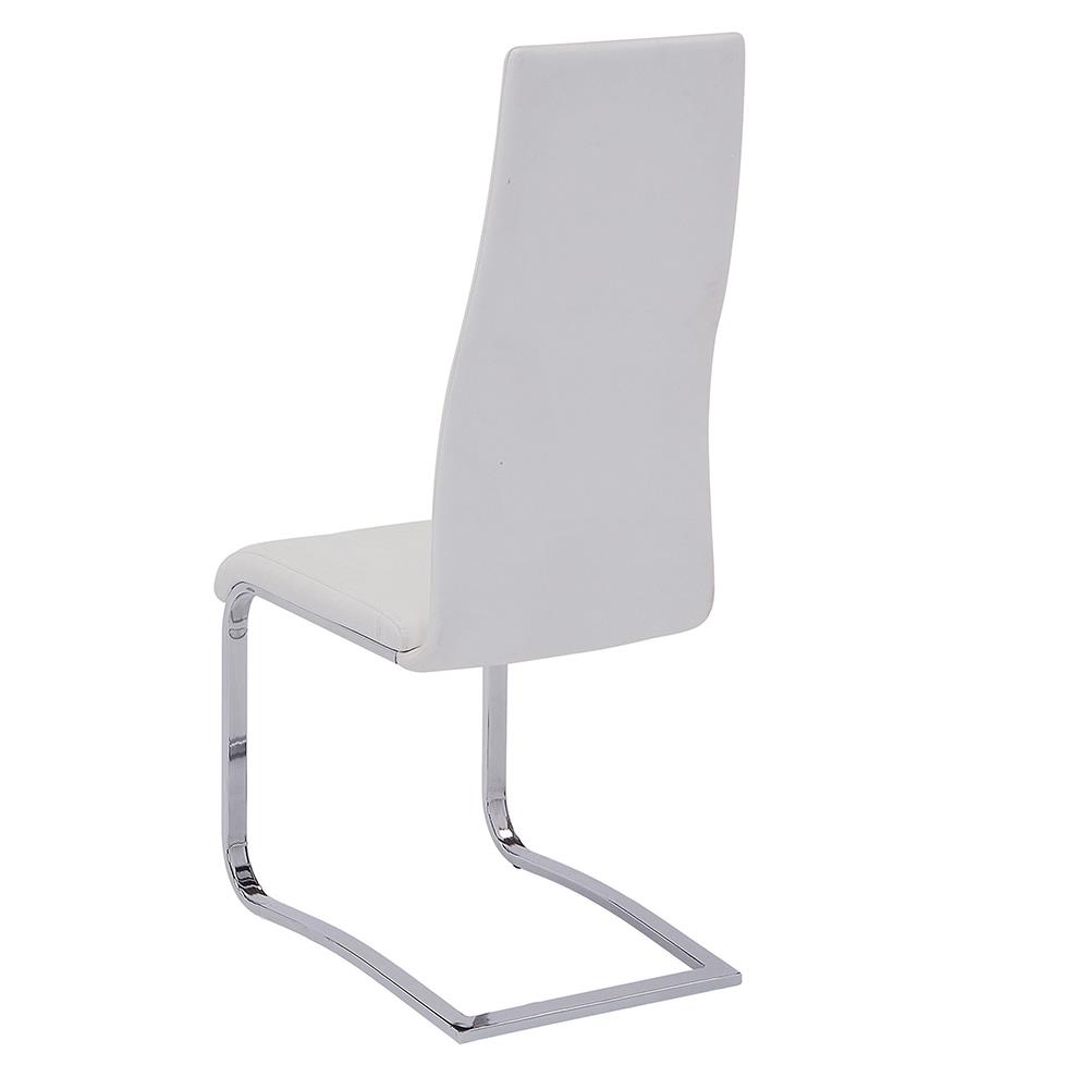 Montclair Leatherette High Back Dining Chair with Chrome Base