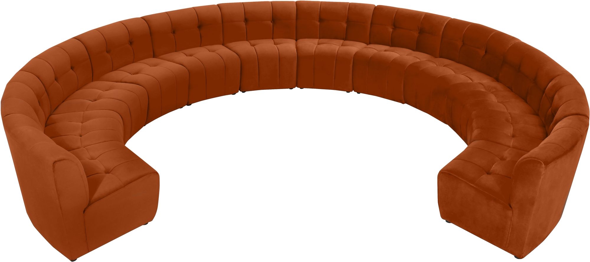Limitless 173" 12-Piece Modular Velvet Sectional