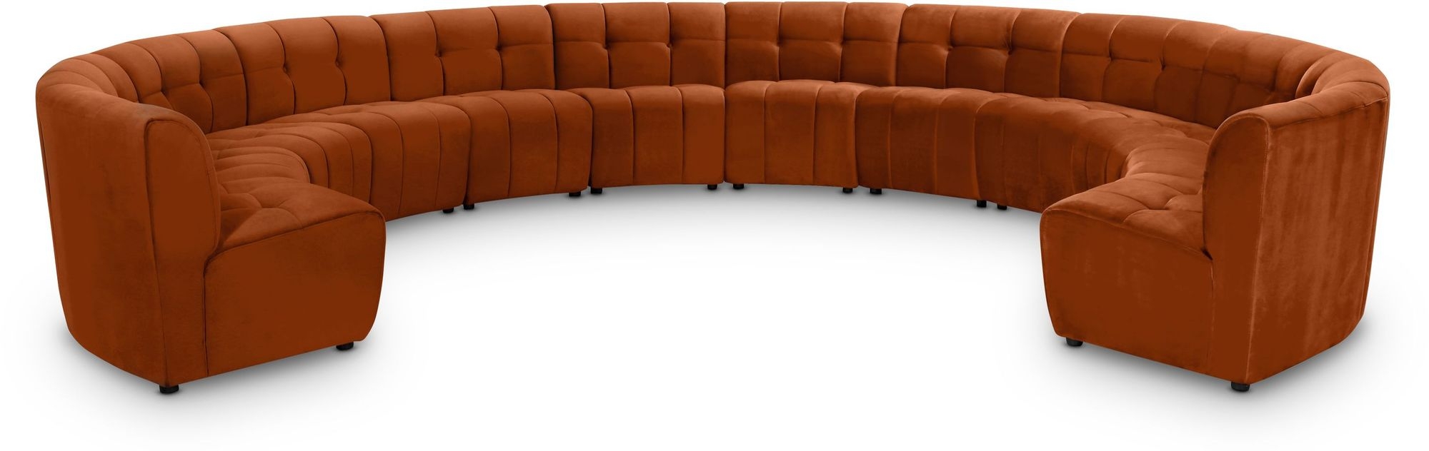 Limitless 173" 12-Piece Modular Velvet Sectional