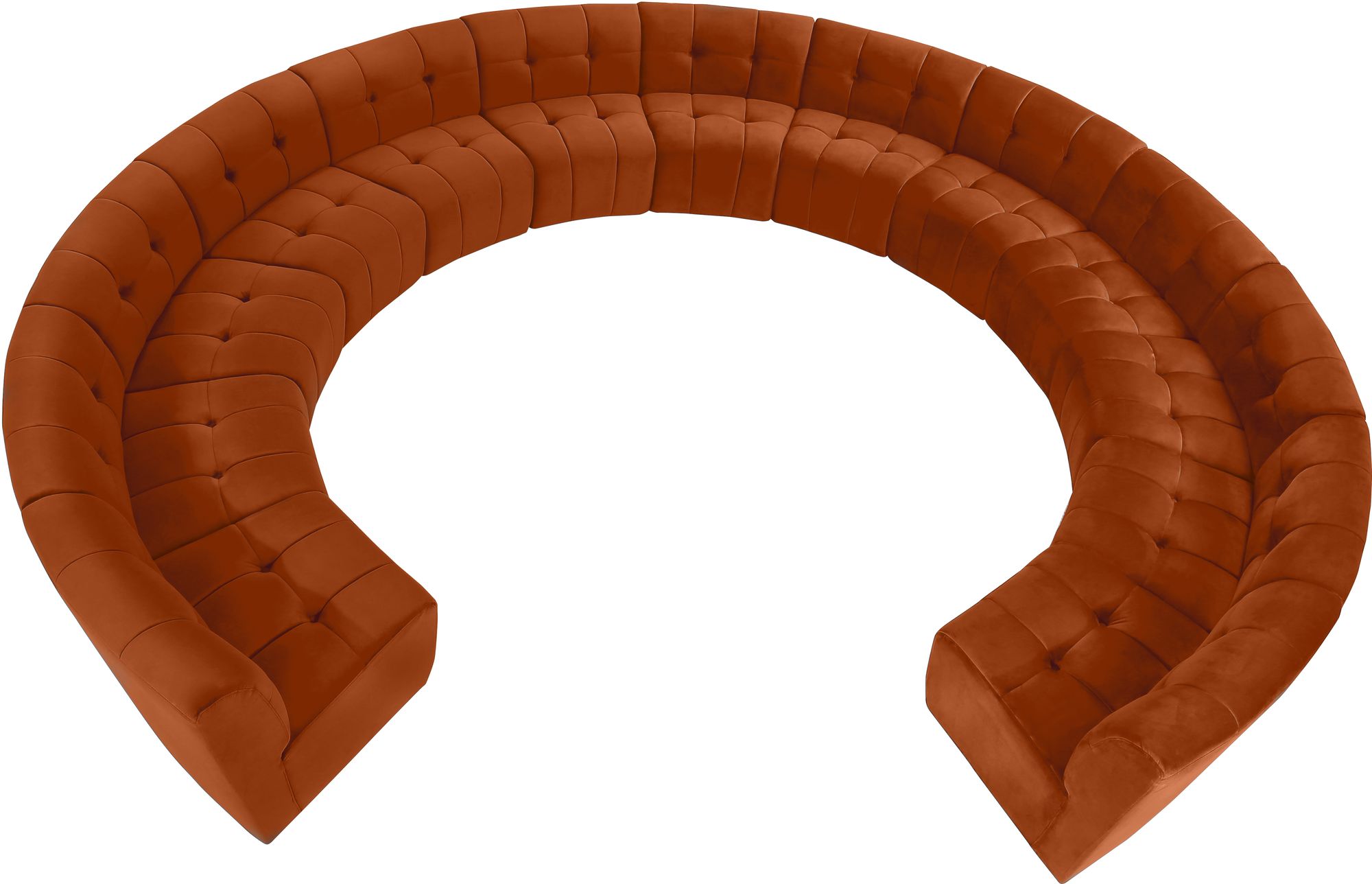 Limitless 173" 13-Piece Modular Velvet Sectional