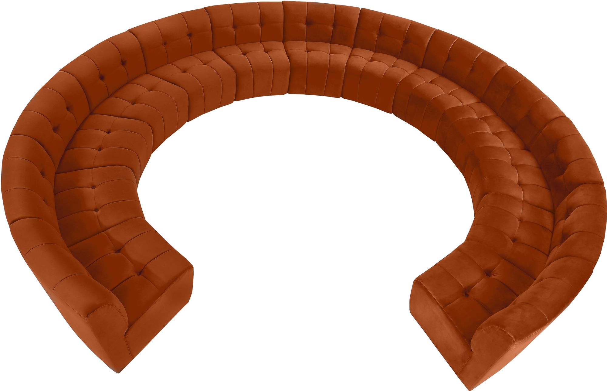Limitless 173" 13-Piece Modular Velvet Sectional
