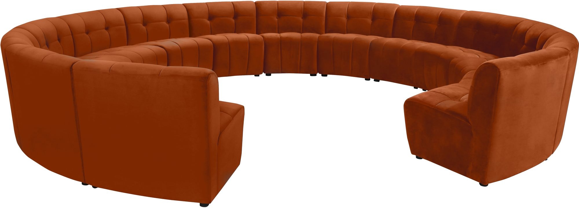 Limitless 173" 14-Piece Modular Velvet Sectional