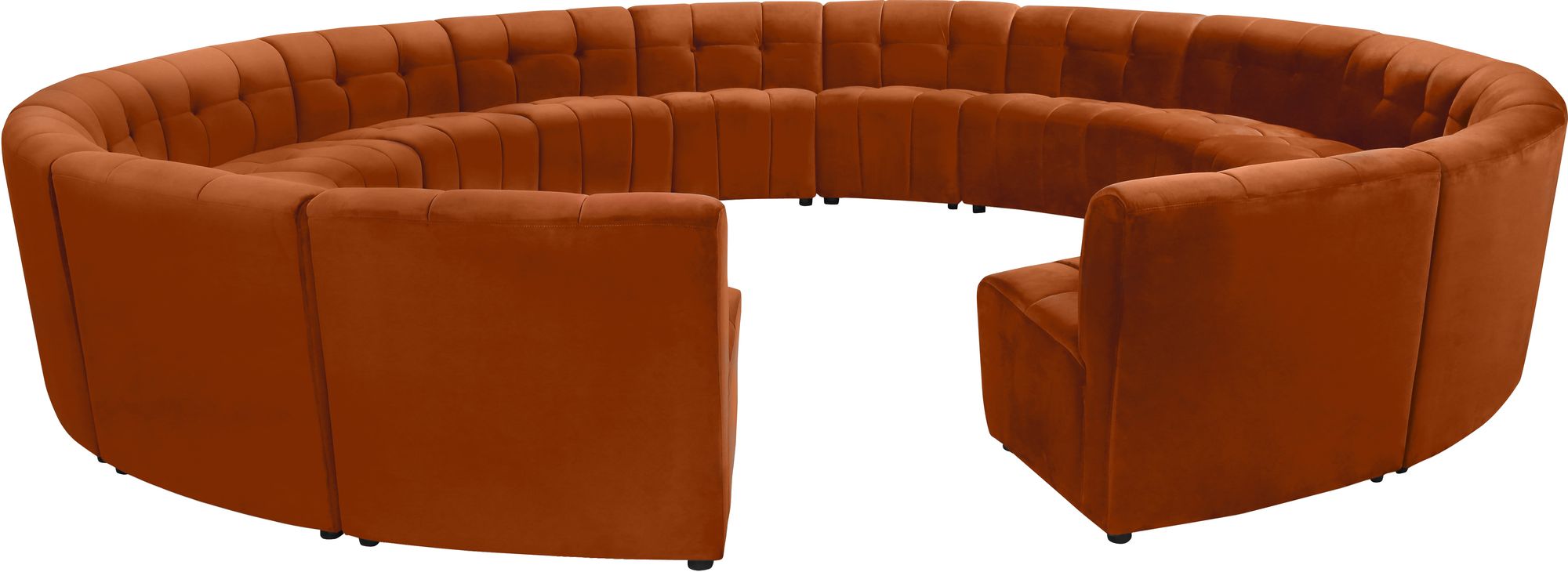 Limitless 173" 15-Piece Modular Velvet Sectional