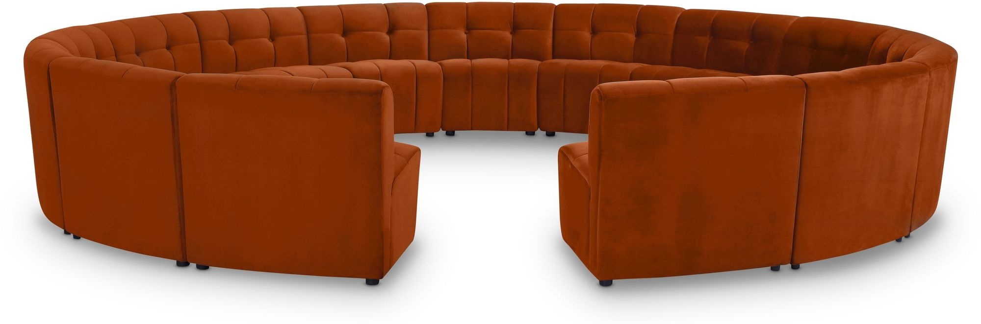 Limitless 173" 15-Piece Modular Velvet Sectional