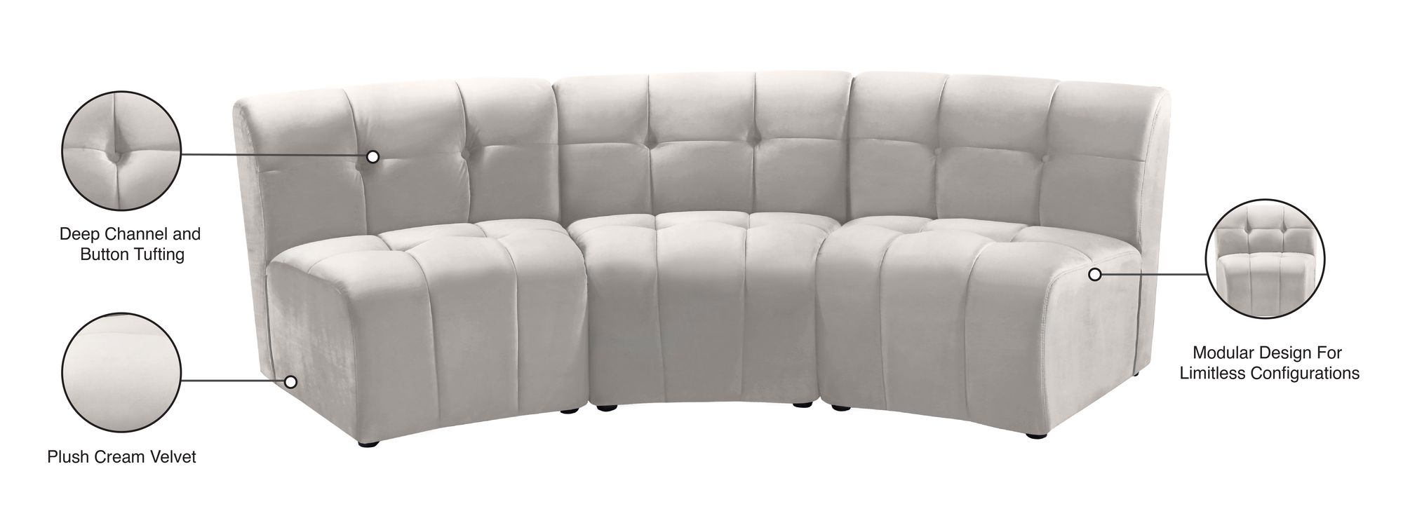 Limitless Modular Velvet Sofa