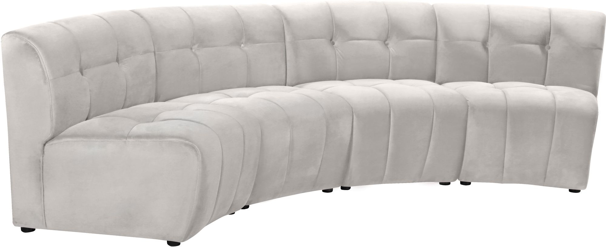 Limitless 123" 4-Piece Modular Velvet Sectional