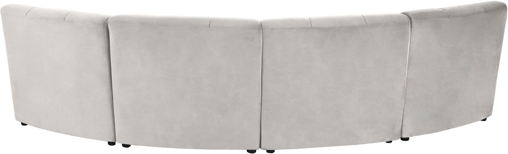 Limitless 123" 4-Piece Modular Velvet Sectional