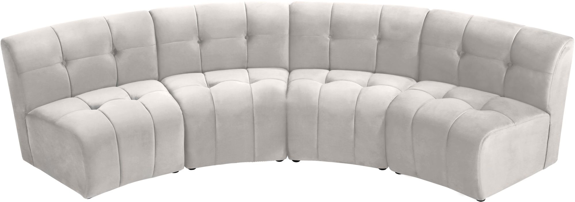 Limitless 145" 5-Piece Modular Velvet Sectional