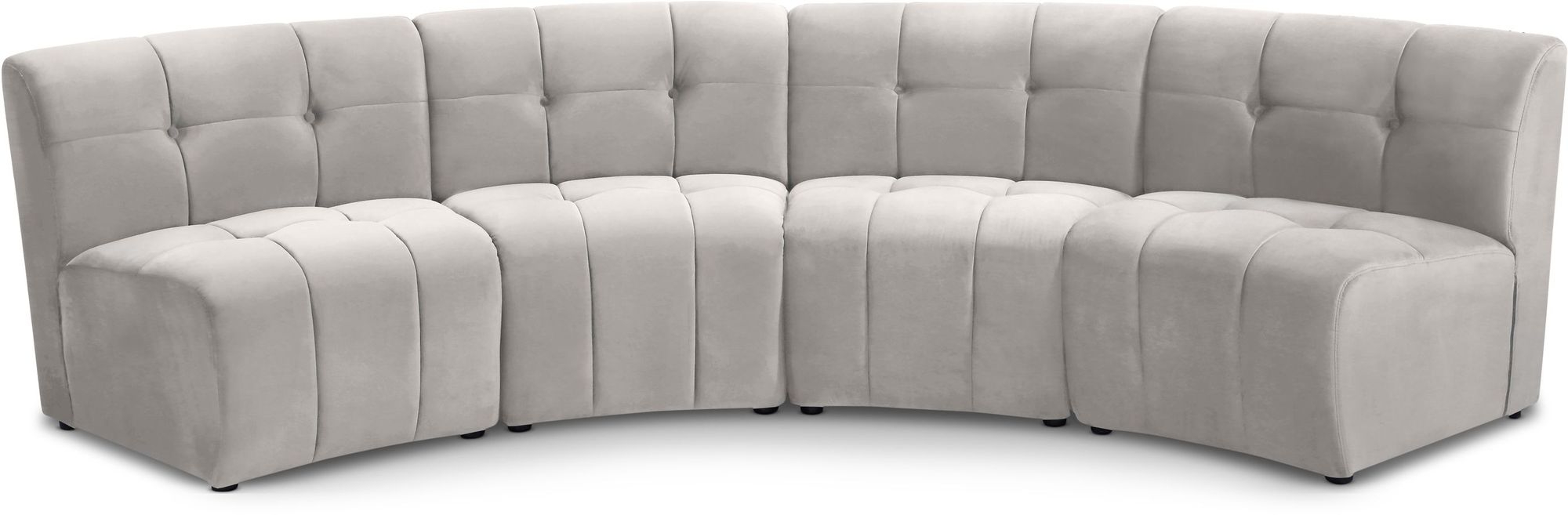 Limitless 145" 5-Piece Modular Velvet Sectional